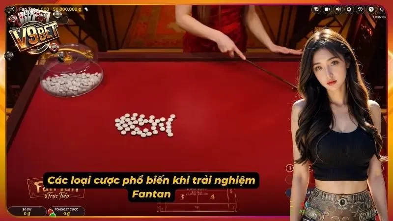 Fantan V9BET | Luật Chơi, Cửa Fan, Nim, Kwok, Tan 4 Ảnh minh họa các cửa cược Fantan V9BET